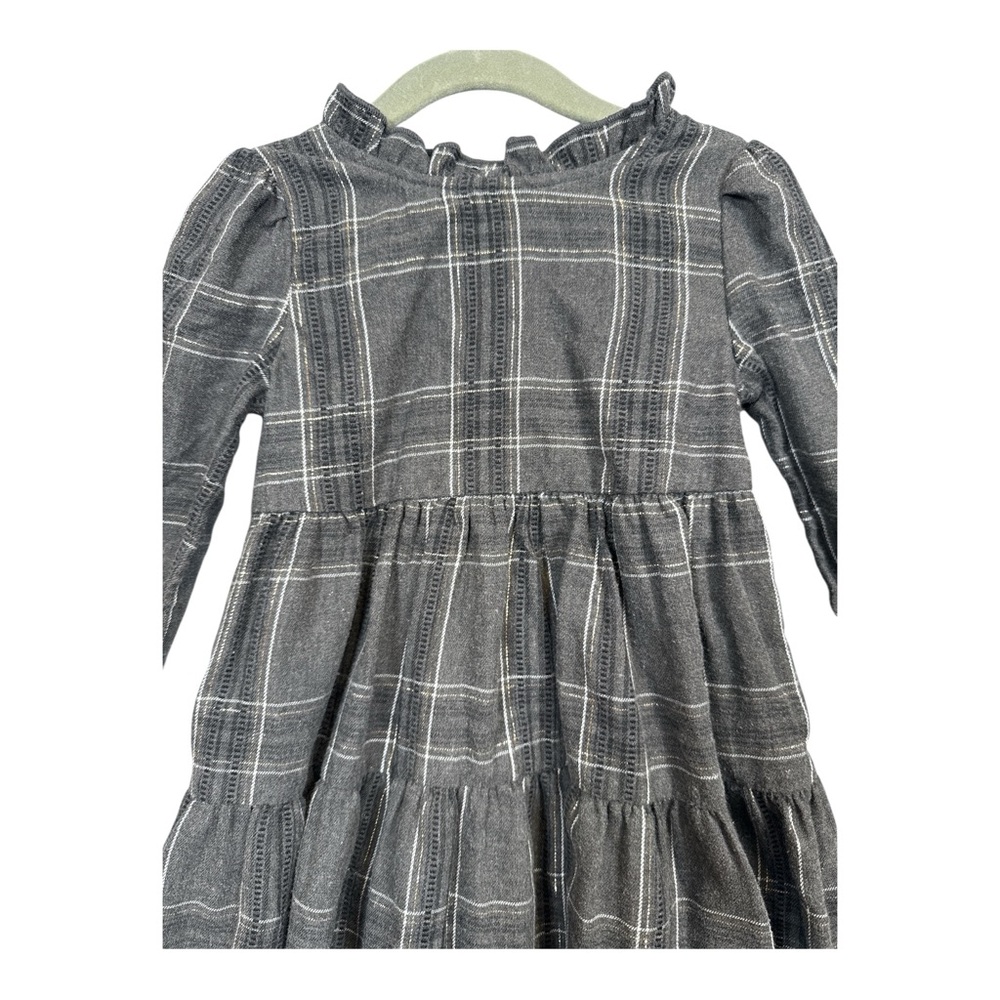 Cat & Jack Toddler Girls' Plaid Long Sleeve Dress,‎ Size 3T - Picture 2 of 4
